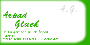 arpad gluck business card