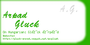 arpad gluck business card